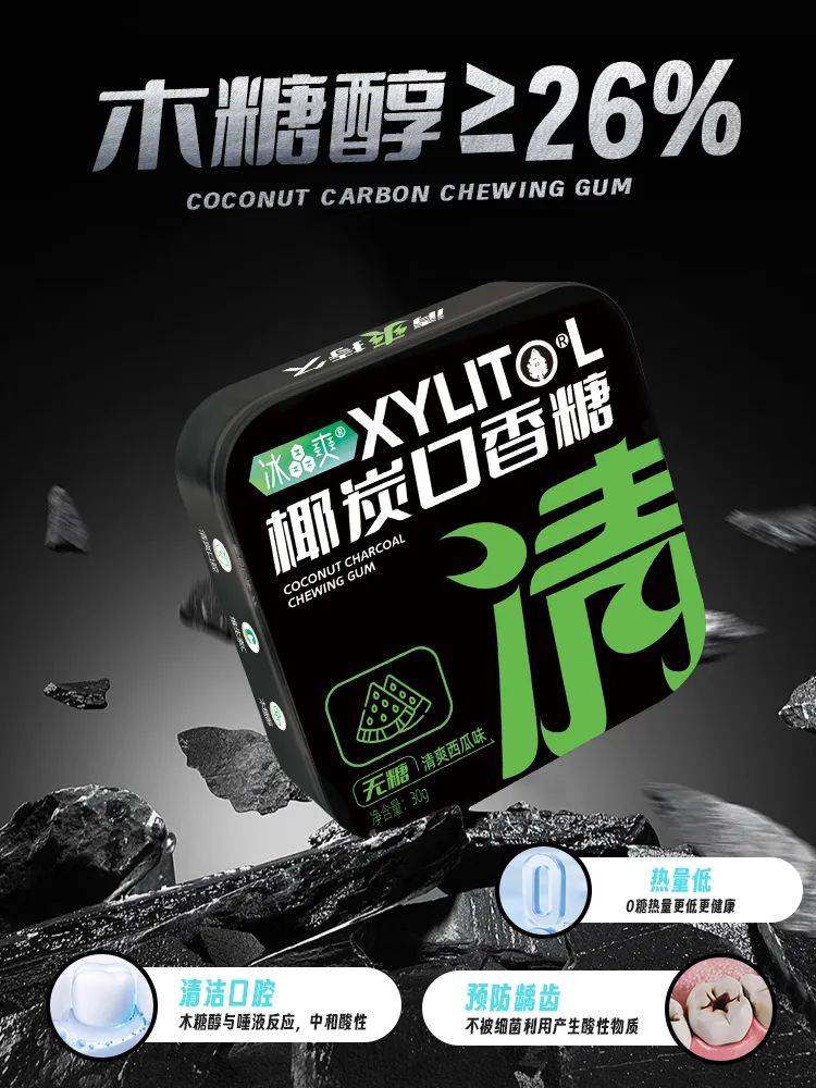 正掀起糖果界“黑科技”风暴打破常规！这款黑黑的口香糖